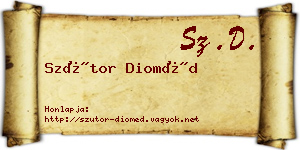 Szútor Dioméd névjegykártya